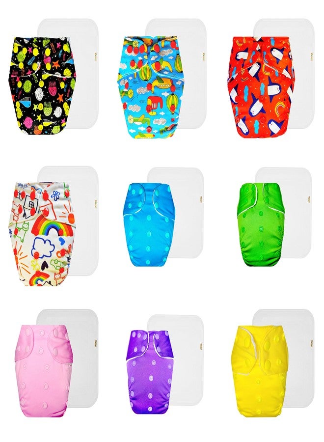 حفاضات دمبلدو القماشية الممتازة مع حشوة قطنية (عبوة من 9) | ملائمة تمامًا | وسادة ماصة من 6 طبقات | سهلة التنظيف | مثالية لفصل الصيف الهندي | من 3 أشهر إلى 3 سنوات | للجنسين - Image 1