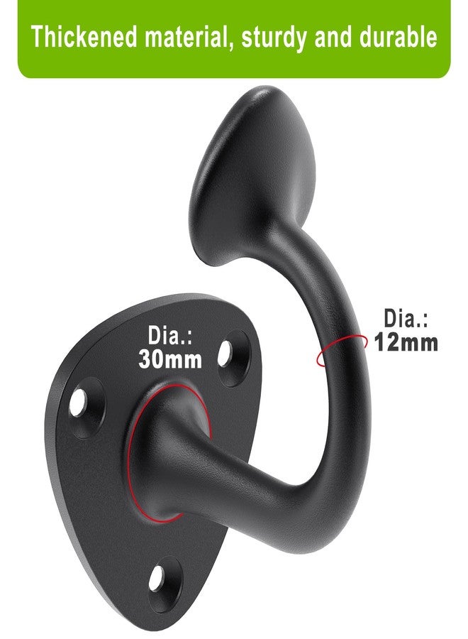 Lifeswell Dog Leash Holder for Wall, Heavy Duty Hook for Lead Management, Easy to Install, Fully Welded Hook for Indoor & Outdoor Use, Black - Image 2