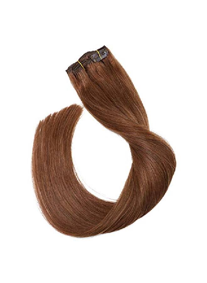 Ubetta Clip In Hair Extensions Human Hair 7Pcs 70G Set 30 Medium Auburn Silky Straight Top Grade 7A Remy Extensions Clipin Hair For Women - Image 4