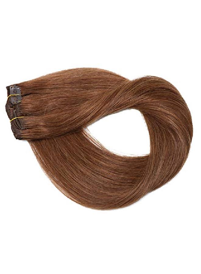 Ubetta Clip In Hair Extensions Human Hair 7Pcs 70G Set 30 Medium Auburn Silky Straight Top Grade 7A Remy Extensions Clipin Hair For Women - Image 3