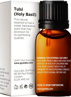 gya labs Holy Basil (Tulsi) Essential Oil (0.34 fl oz) - Natural Premium Grade - Sweet, Herbaceous Scent  - Image 2