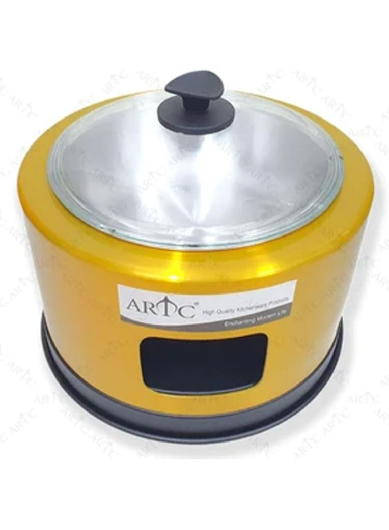 ARTC Golden Buffet Dish With Glass Lid - Image 2