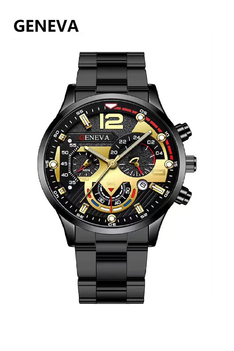 Geneva Men's Metal Decorative Chronograph Analog Watch - Image 1