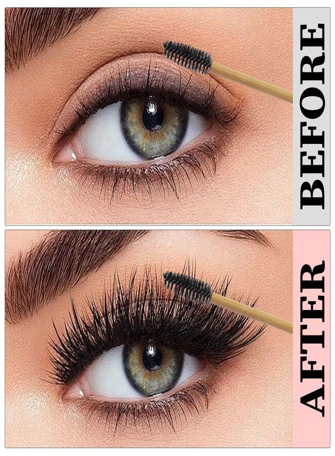 MyAoKuE-UP 300PCS Disposable Mascara Wands Spoolie Brush Bamboo Eyebrow Brushes Eyelash Extension Applicator Makeup Kits.myaokue-up(Black) - Image 5