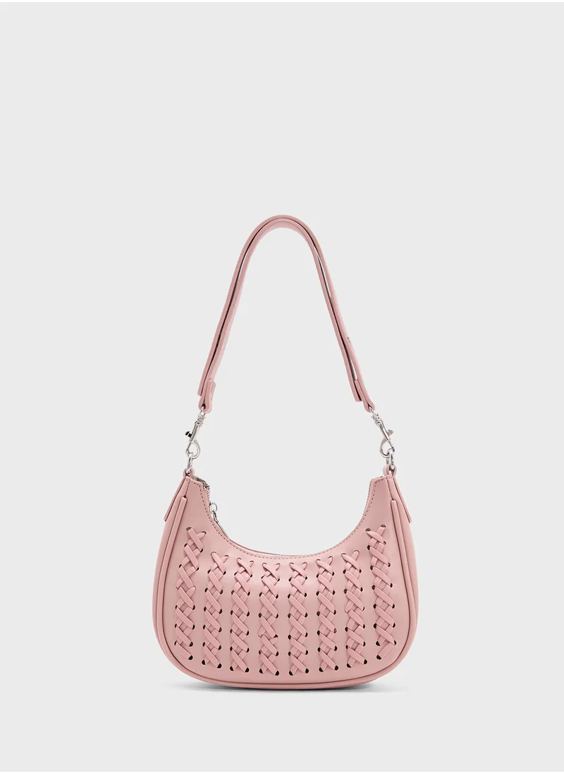 ايلا Weave Detail Shoulder Bag