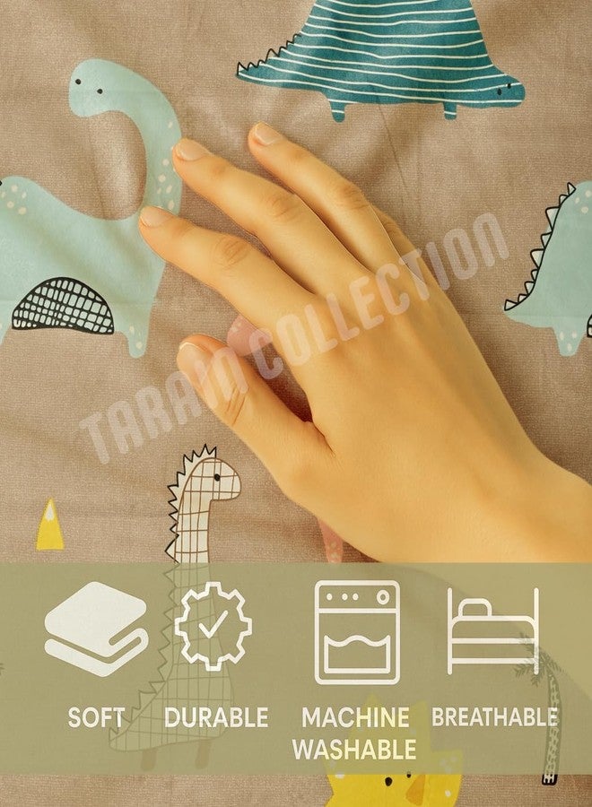 TARAIN COLLECTION Cotton Perfect Fitted Bedsheets with 2 Pillow Covers 18x28 Inches | King Size| Double Bed with All Around Elastic 180 TC |Size-78" x 72" +10" Inches (Brown Cartoon Printed) - Image 5