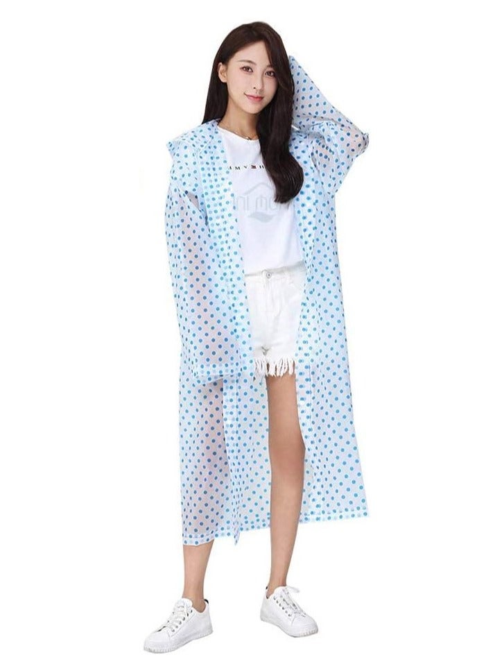 SYOSI Rain Poncho with Hood   Adult Raincoat Waterproof Rain Ponchos for Men Women, Emergency Survival Kit Outdoor Camping Hiking Travel and Theme Parks lovely and Fun Dots Print - Image 1