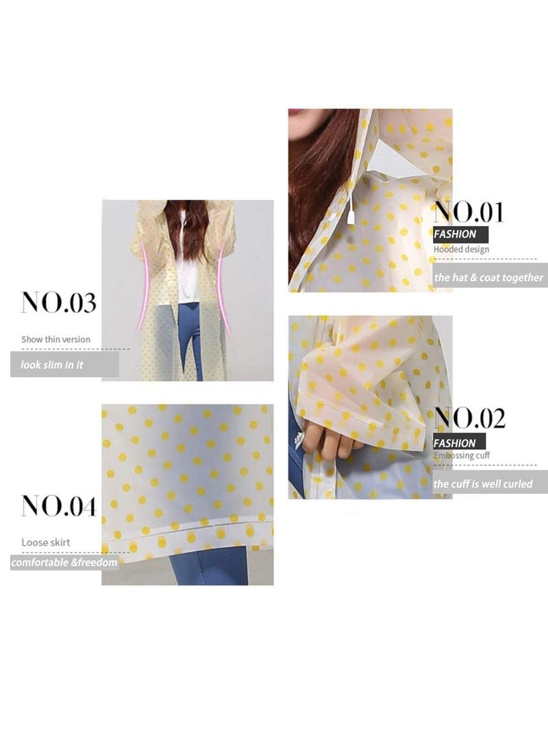 SYOSI Rain Poncho with Hood   Adult Raincoat Waterproof Rain Ponchos for Men Women, Emergency Survival Kit Outdoor Camping Hiking Travel and Theme Parks lovely and Fun Dots Print - Image 5