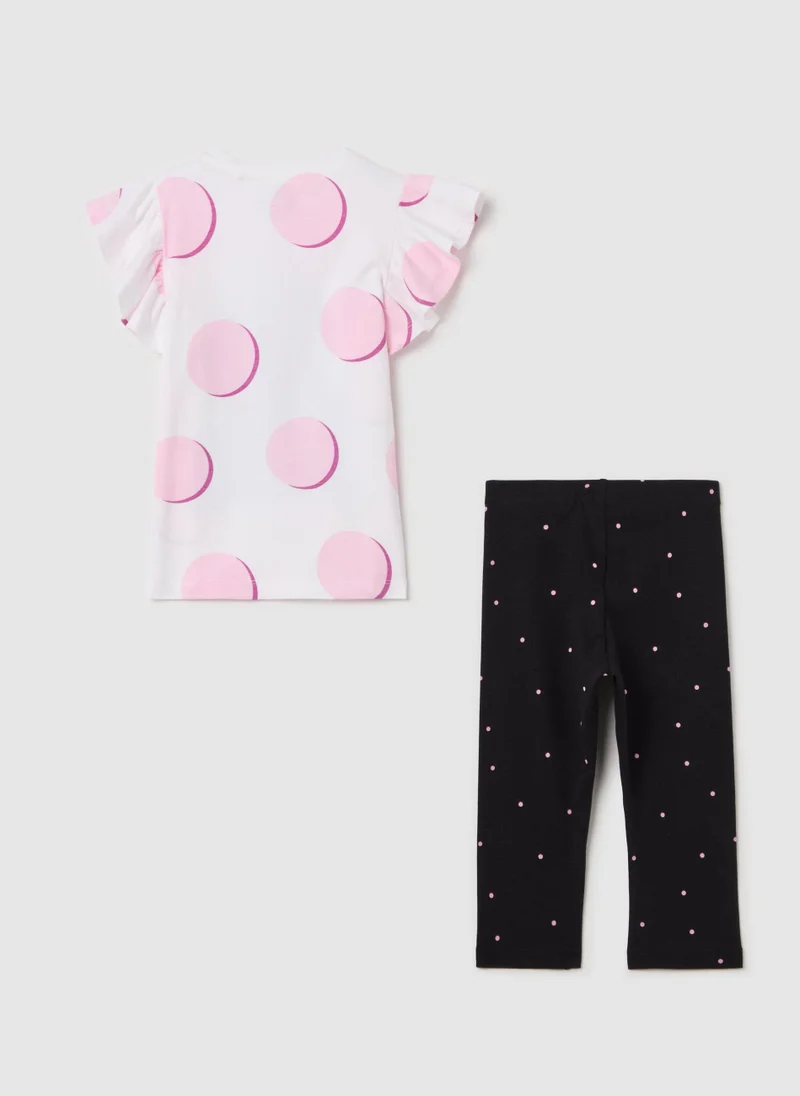 او في اس Jogging Set With Minnie Mouse Print And Micro Polka Dots