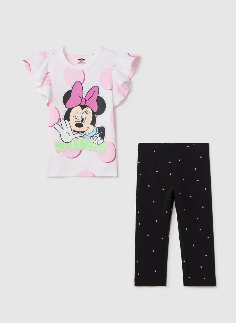 او في اس Jogging Set With Minnie Mouse Print And Micro Polka Dots