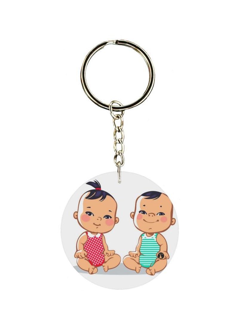 RKN Babies Printed Double Sided Keychain