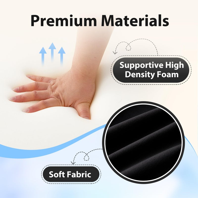 Velorose Reading Pillow for Sitting in Bed Adult, Back Pillow for Bed Sitting up, Backrest Pillow with Arms, Back Support Pillows for Gaming Lounging Watching TV, Large 21" Black - Image 5