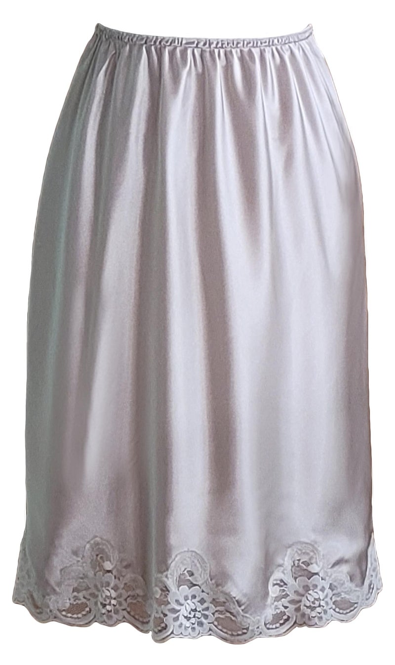 Shadowline Womens Rochelle Satin Half Slip Taupe