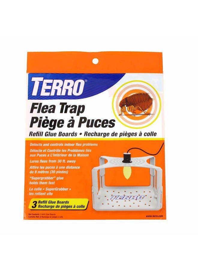 TERRO T231 Flea Trap Refills - Replacement Flea Trap Glue Boards - 3 Pack,White - Image 1
