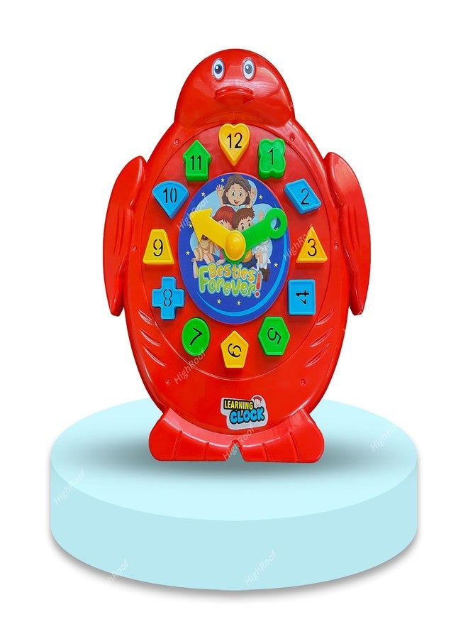 HighRoof Penguin Time Teaching Toy - Learning Clock Montessori Educational Toy for Kids, Toddlers Ages 3+ Matching Puzzle Shape Sorter & Color Recognition Game for Kids - Image 1