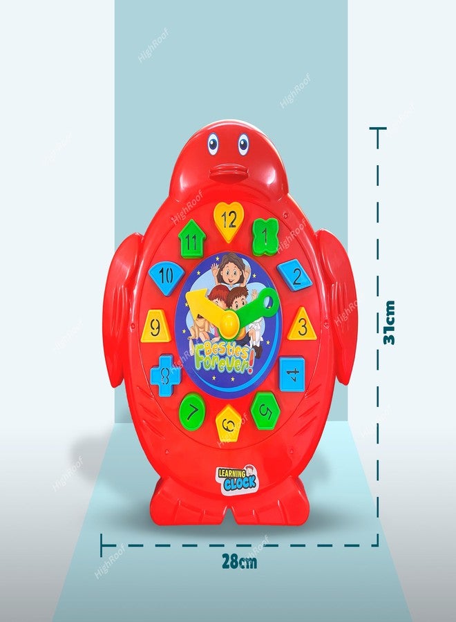 HighRoof Penguin Time Teaching Toy - Learning Clock Montessori Educational Toy for Kids, Toddlers Ages 3+ Matching Puzzle Shape Sorter & Color Recognition Game for Kids - Image 3