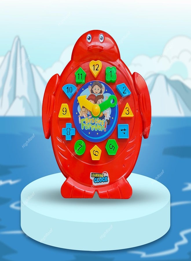 HighRoof Penguin Time Teaching Toy - Learning Clock Montessori Educational Toy for Kids, Toddlers Ages 3+ Matching Puzzle Shape Sorter & Color Recognition Game for Kids - Image 2