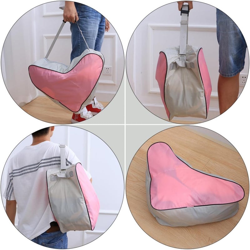2 Pcs Portable Roller Skates Bag Oxford Cloth Thickened Storage Pouch Protective Handbag for Outdoor Ice Skating and Roller Shoe Storage - Image 3