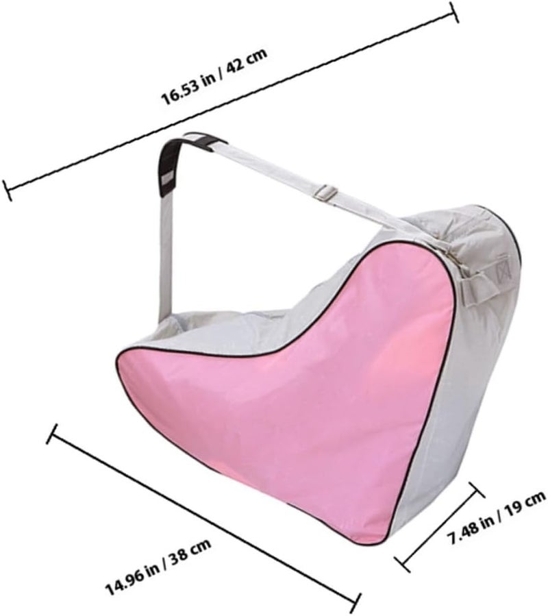 2 Pcs Portable Roller Skates Bag Oxford Cloth Thickened Storage Pouch Protective Handbag for Outdoor Ice Skating and Roller Shoe Storage - Image 2