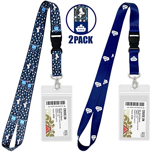 Cruise On Lanyards with ID Holder (2 Pack), Mermaid & Cruise Ship Design for Key Cards (Gray & Blue), Waterproof & Durable for 2025 & 2026, Ideal for Carnival, Royal Caribbean & Disney - Image 3