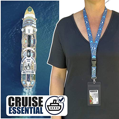 Cruise On Lanyards with ID Holder (2 Pack), Mermaid & Cruise Ship Design for Key Cards (Gray & Blue), Waterproof & Durable for 2025 & 2026, Ideal for Carnival, Royal Caribbean & Disney - Image 2