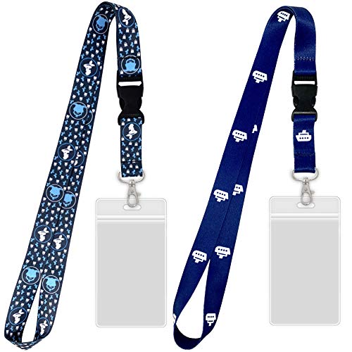 Cruise On Lanyards with ID Holder (2 Pack), Mermaid & Cruise Ship Design for Key Cards (Gray & Blue), Waterproof & Durable for 2025 & 2026, Ideal for Carnival, Royal Caribbean & Disney - Image 1