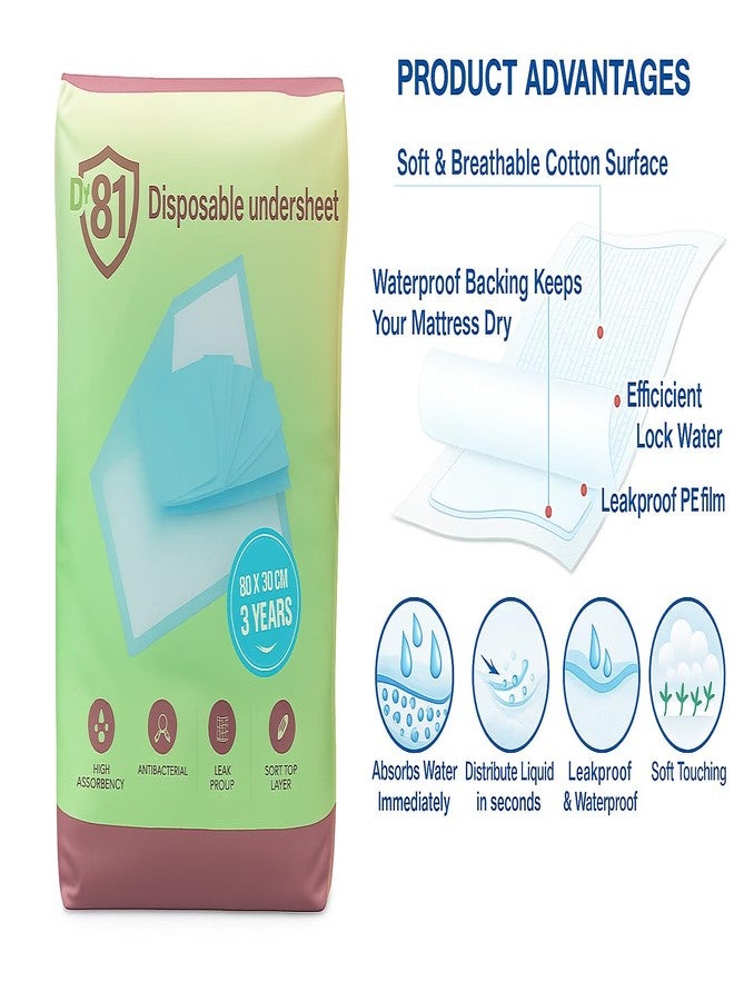 Dr81 Disposable Undersheet, Antibacterial, Leak Proof, High Absorbency, 60x90 cm, 3 Years Age Range (10 Count ) - Image 5