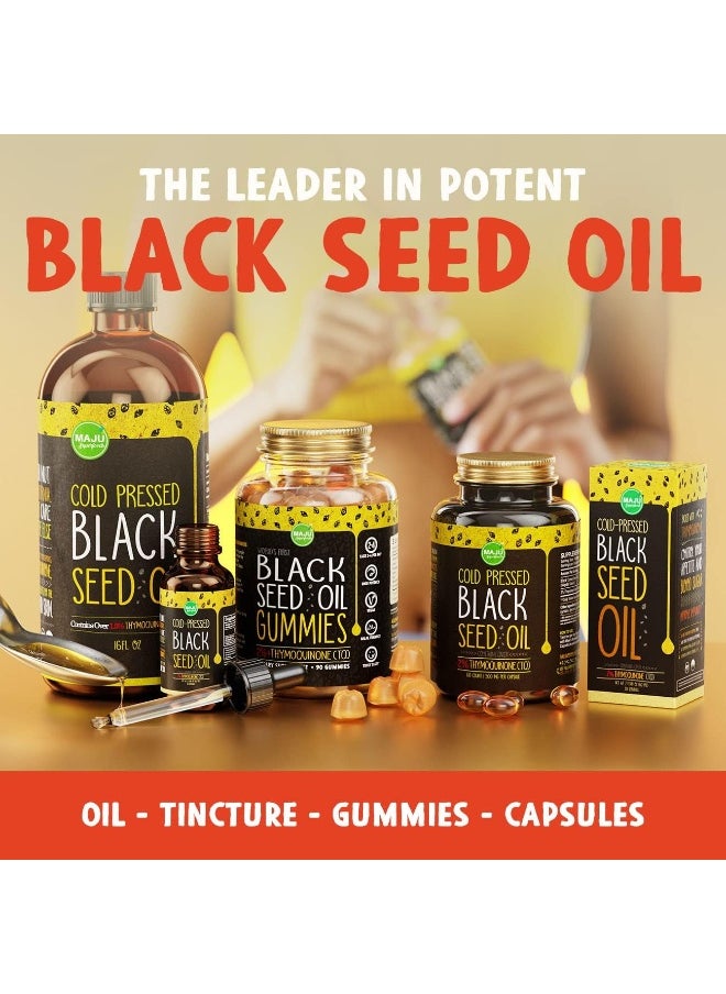 Maju Superfoods 2% Thymoquinone Cold Pressed Seed Oil Capsules - Black  - Image 2