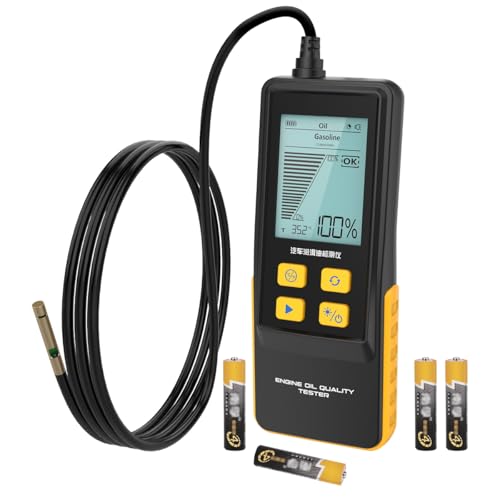 CMTOOL Engine Oil Tester Kit Gasoline & Diesel Engine Oil Quality Test Kit, Quick Testing Transmittance and Temperature, Car Diagnostic Analysis Tool with 31.5 inch Flexible Probe, Includes 4 Batteries - Image 1