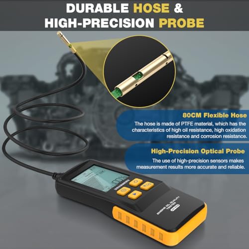 CMTOOL Engine Oil Tester Kit Gasoline & Diesel Engine Oil Quality Test Kit, Quick Testing Transmittance and Temperature, Car Diagnostic Analysis Tool with 31.5 inch Flexible Probe, Includes 4 Batteries - Image 5