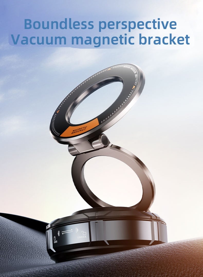 Magnetic Car Phone Holder, Suction Cup Mount, Multi-Angle Rotation, Includes Mirror Stickers, Magnetic Sheets, and Hex Wrench for Easy Installation  - Image 3