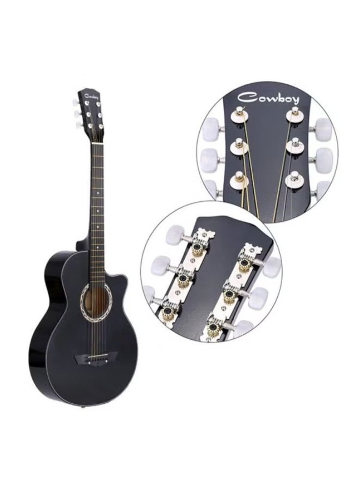 ammoon 39-Inch Acoustic Folk 6-String Guitar  - Image 2
