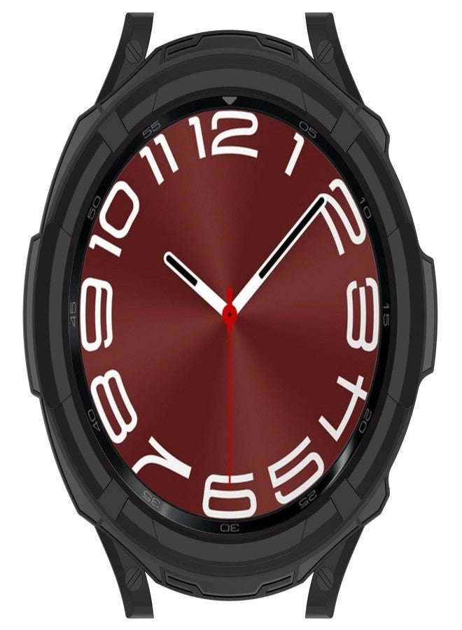 LOKEKE Compatible with Samsung Galaxy Watch 6 Classic 47mm Protective Case Cover, TPU Bezel Ring Protective Case Cover Shell Compatible with Samsung Galaxy Watch 6 Classic 47mm(TPU Black) - Image 2