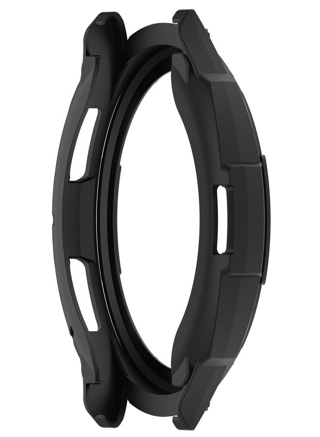 LOKEKE Compatible with Samsung Galaxy Watch 6 Classic 47mm Protective Case Cover, TPU Bezel Ring Protective Case Cover Shell Compatible with Samsung Galaxy Watch 6 Classic 47mm(TPU Black) - Image 1