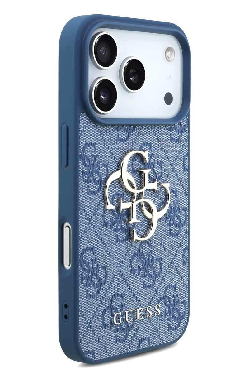 GUESS iPhone 17 Pro 4G PU Leather Case with Big 4G Classic Logo and Wrist Strap / Ultra Slim / lightweight design / Easy Installation - Blue - Image 5