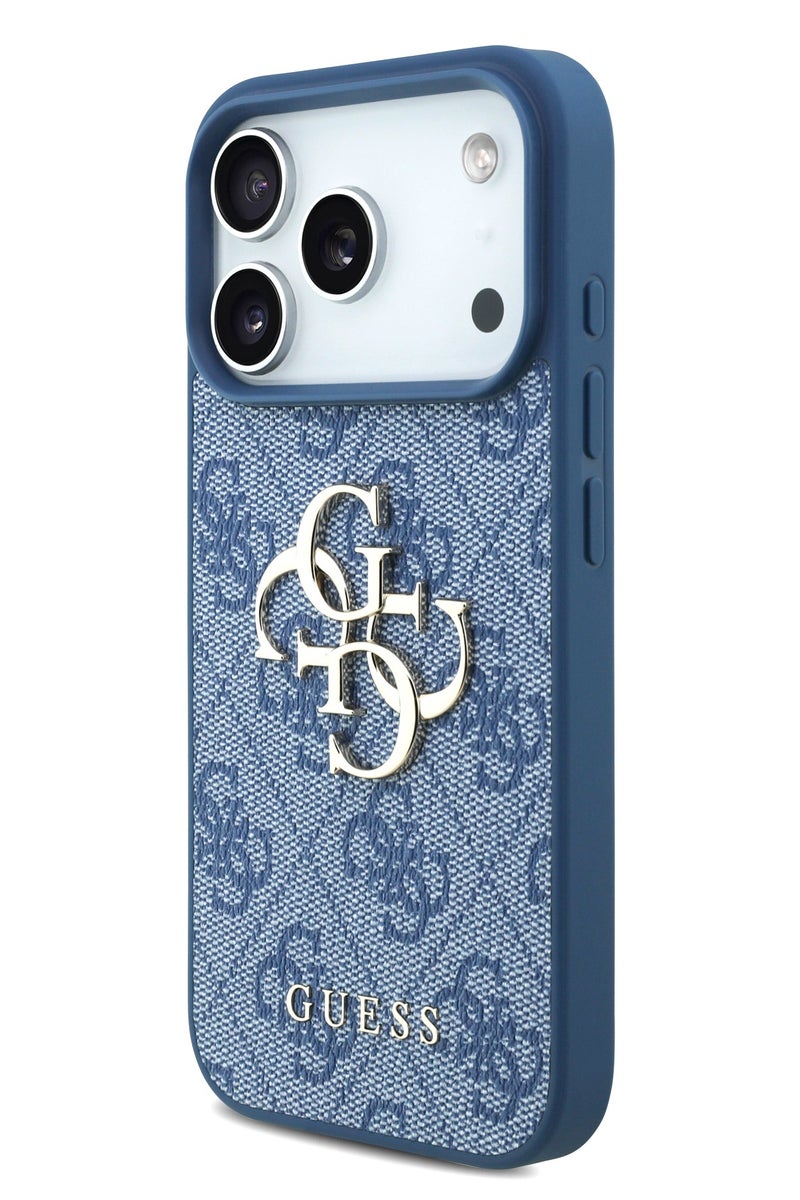 GUESS iPhone 17 Pro 4G PU Leather Case with Big 4G Classic Logo and Wrist Strap / Ultra Slim / lightweight design / Easy Installation - Blue - Image 4