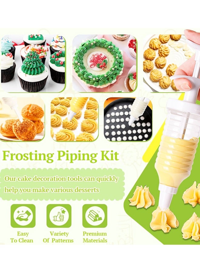 Cake Decorating Gun, Icing Piping Kit with 8 Piping Tips, Cupcake Decorating Injector Set (White) - Image 5