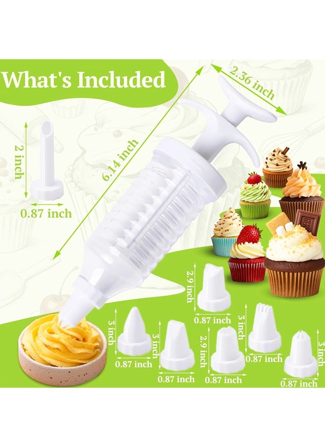 Cake Decorating Gun, Icing Piping Kit with 8 Piping Tips, Cupcake Decorating Injector Set (White) - Image 2