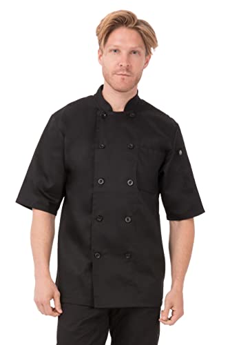 Chef Works Unisex Chambery Chef Coat, Black, Medium - Image 4