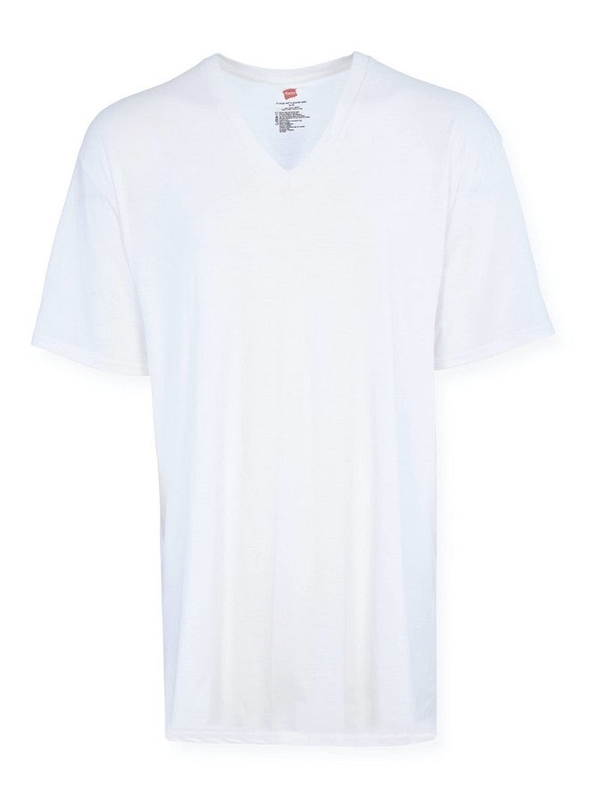 Hanes Men's Size 3-Pack Man V-neckt-Shirt, White, X-Large/Tall - Image 1