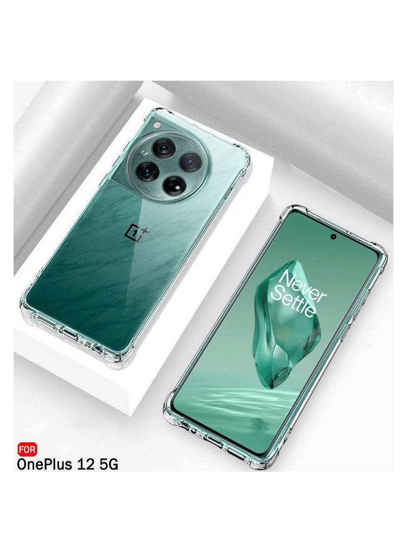 Techie OnePlus 12 5G TPU Bumper Corner Case with Camera Lens Protection Transparent Protective Back Cover - Image 4