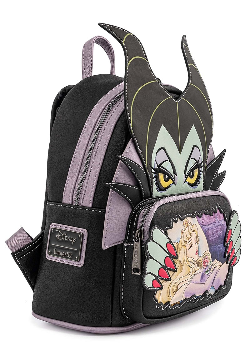 Loungefly Disney Villains Scene Maleficent Sleeping Beauty Womens Double Strap Shoulder Bag Purse - Image 3