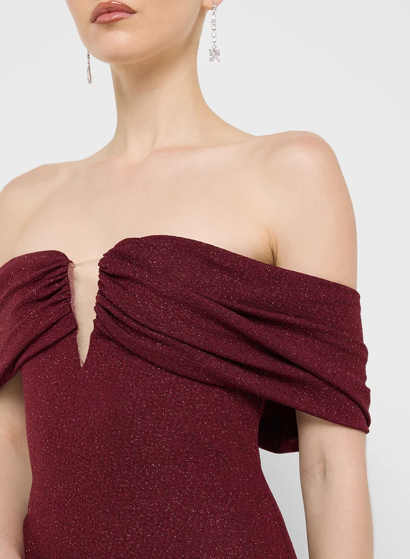 Ginger Boutique Off-Shoulder Midi Dress