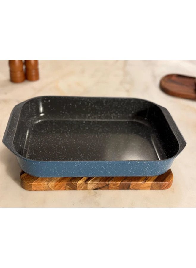 جلوري طاجن جرانيت غير لاصق بريميوم مقاس 40 لون ازرق/ اسود - Image 2