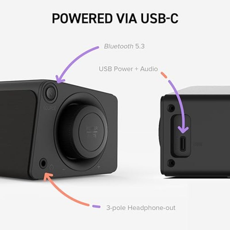 مكبر صوت صغير الحجم من CREATIVE Stage SE مزود بتقنية Bluetooth 5.3 وصوت USB رقمي للكمبيوتر الشخصي والهواتف المحمولة - Image 4
