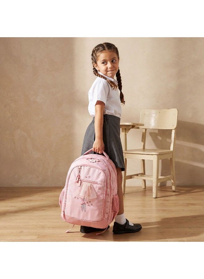 YOLO 17.5 Inches-Backpack-Ballerina-2 Cmprts- (Polyester) Pink \ 31X16X44.45 - Image 3