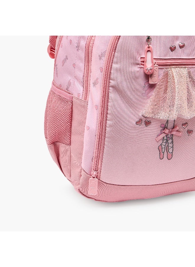 YOLO 17.5 Inches-Backpack-Ballerina-2 Cmprts- (Polyester) Pink \ 31X16X44.45 - Image 5
