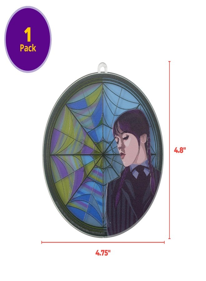 ديكوباك زينة كعكة وينزداي آدامز | زينة كعكة كبيرة بتأثير الزجاج الملون من ديكوباك، جاهزة للاستخدام، 4.8 بوصة، آمنة للاستخدام مع الطعام - Image 3