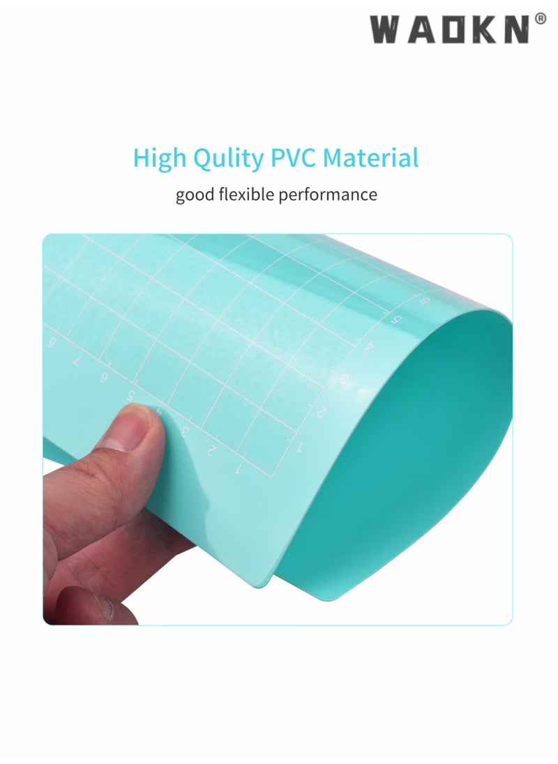 4PCS Cutting Mat, 12 * 12 Inch Replacement Cutting Mat Adhesive Non-Slip Gridded Cutting Mats Compatible with Silhouette Cameo Cricut Cutting Machine Explore Plotter Machine, for Silhouette Cut
