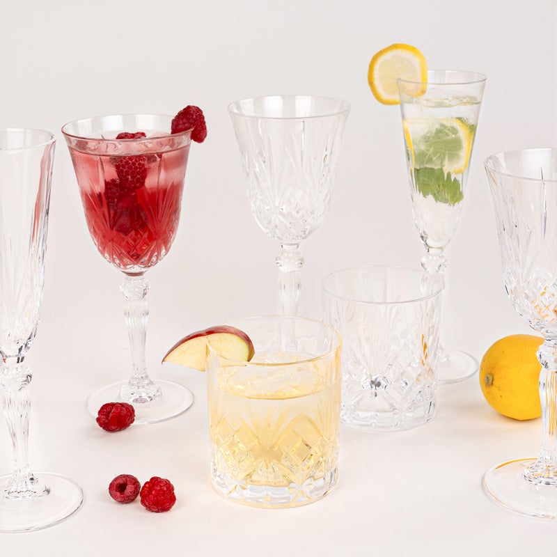 RCR transparent crystal glasses set of 18 pc - Image 1